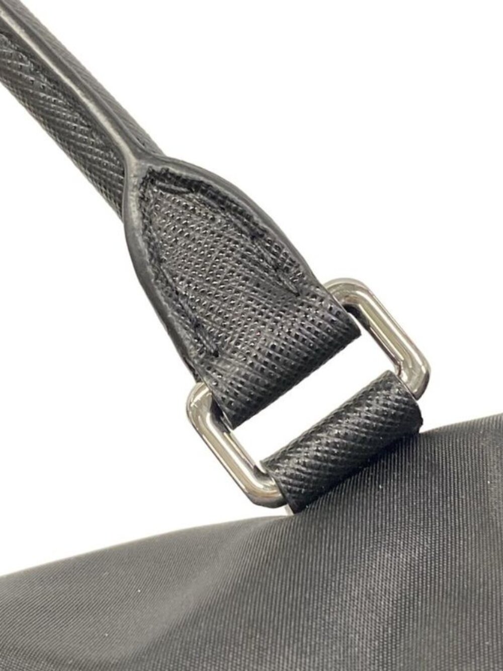 Prada Boston Bag Black Re-Nylon No Lock Leather - Picture 11 of 15